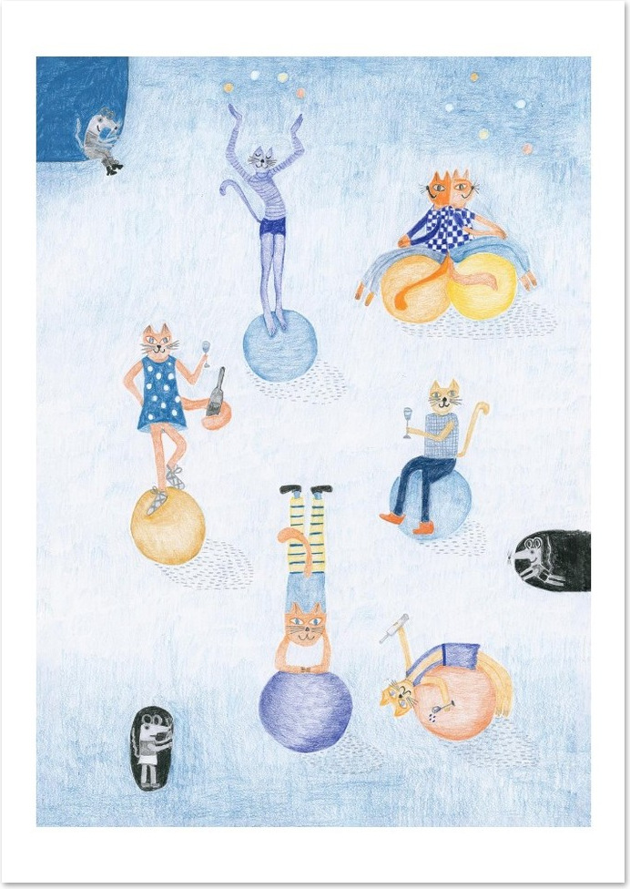 Blue cat and Friends