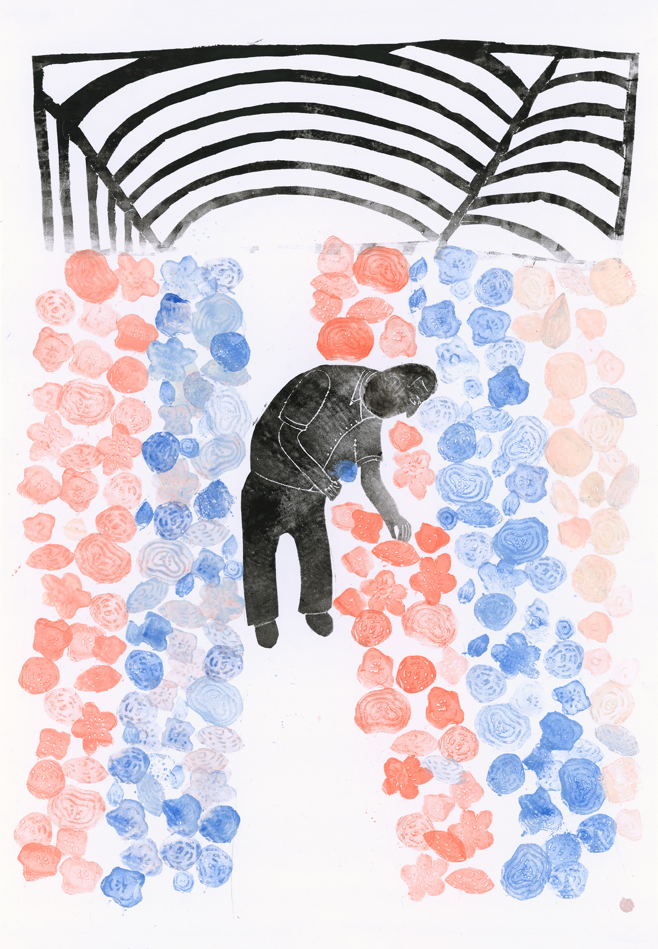 איש הפרחים, 2023, הדפס סול, 35×50 ס"מ